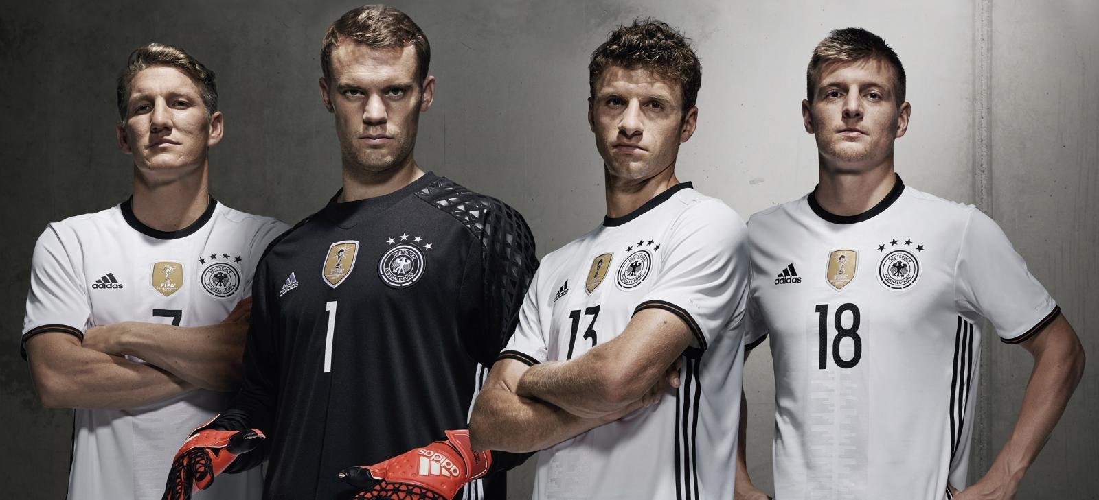 adidas Euro 2016 Kits – Germany, Spain and Belgium kit up for France