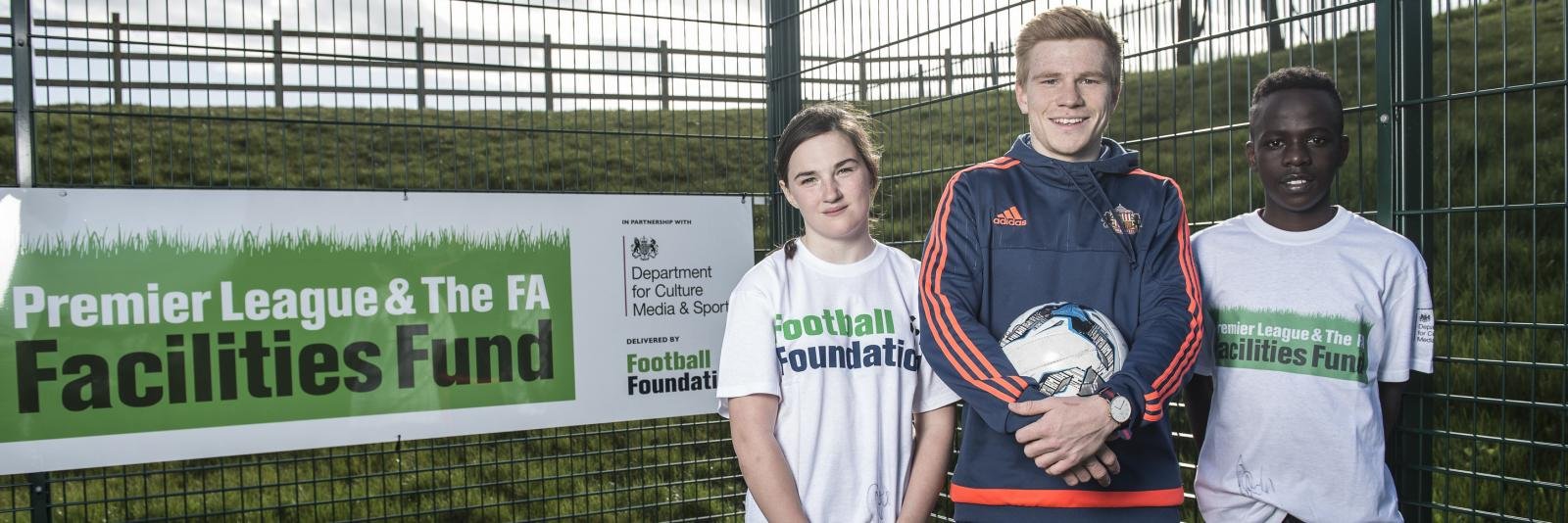 Football Foundation Monthly: Sunderland’s Duncan Watmore opens Bishop Auckland school’s new £615,000 pitch