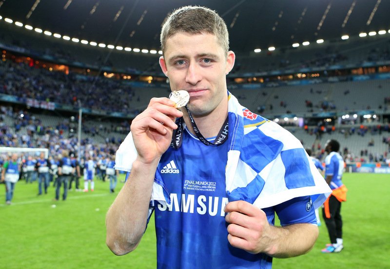 19/05/2012 - UEFA Champions League Final - Bayern Munich vs. Chelsea - Gary Cahill of Chelsea poses with his medal - Photo: Simon Stacpoole / Offside.