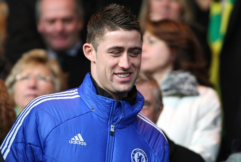 21/01/2012 Premier League football. Norwich City v Chelsea. New Chelsea signing Gary Cahill watches from the stand. Photo: Mark Leech.