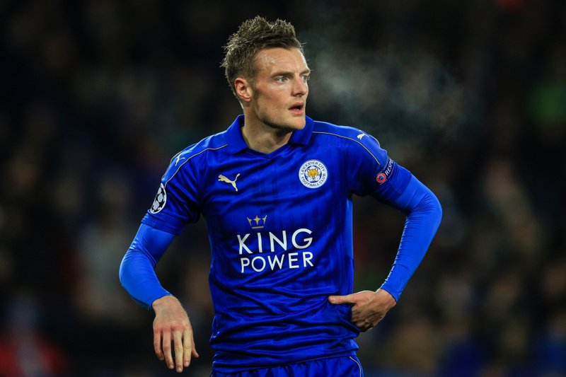 22 November 2016 - UEFA Champions League - (Group G) - Leicester City v Club Brugge - Vapour forms on the breath of Jamie Vardy of Leicester City - Photo: Marc Atkins / Offside.