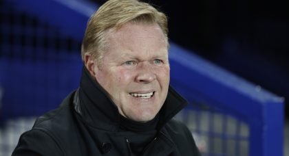 Everton supporters react as Koeman announces team for Merseyside derby