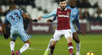 West Ham willing to let Robert Snodgrass leave this summer