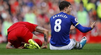 Liverpool fans furious with Everton’s Ross Barkley after awful tackle in Merseyside derby