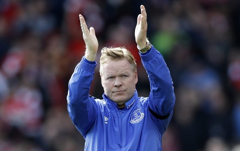 Everton fans full of support for Ronald Koeman in war of words with Martin O’Neill