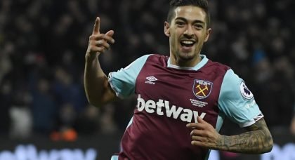 West Ham United will reject any Liverpool offer for midfielder Manuel Lanzini