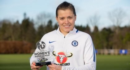 Chelsea and England striker Fran Kirby named FA WSL 1 Player of the Month