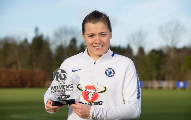 Chelsea and England striker Fran Kirby named FA WSL 1 Player of the Month