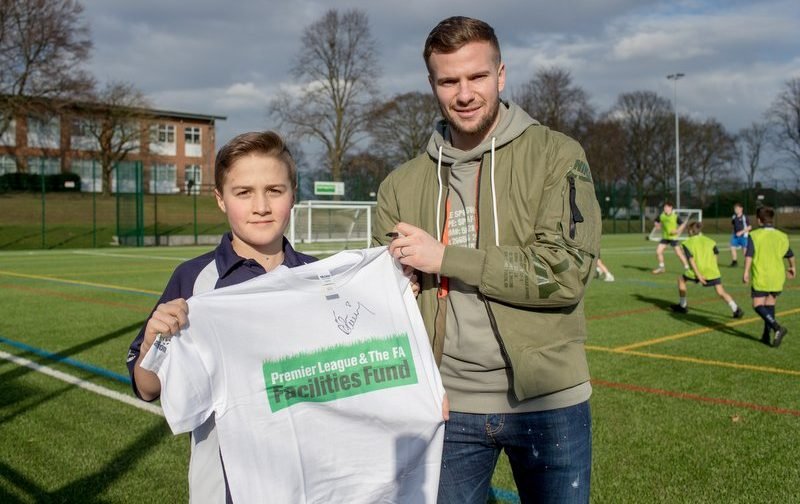 Watford stars Tom Cleverley and Charlotte Kerr open new grassroots football pitch