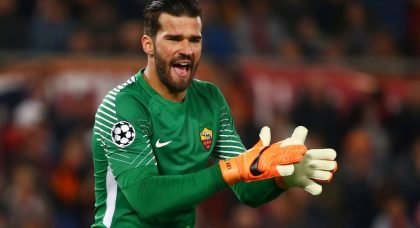 Liverpool complete world record £66.8m signing of AS Roma goalkeeper Alisson