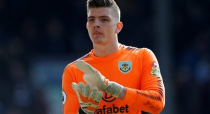 Arsenal are prepared to make a move for Burnley goalkeeper Nick Pope in the summer