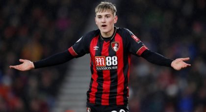 Tottenham and Manchester United to battle for Bournemouth’s David Brooks