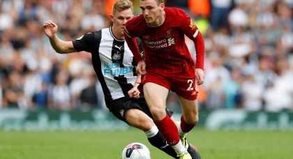 Liverpool defender Andrew Robertson a doubt for Napoli trip