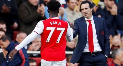 Arsenal’s young star Bukayo Saka is not allowed in first team dressing room at the club’s training ground
