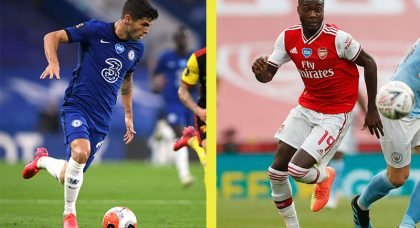 FA Cup Final Head-to-Head: Nicolas Pepe (Arsenal) vs Christian Pulisic (Chelsea)