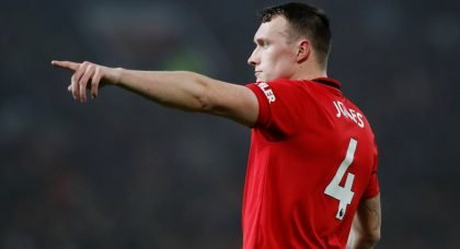 Manchester United prepared to let Phil Jones leave on loan in January