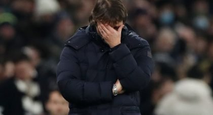 Antonio Conte couldn’t hide is displeasure of Tottenham’s transfer dealings